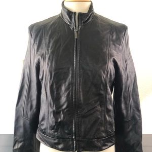 Lambskin leather Motto Jacket